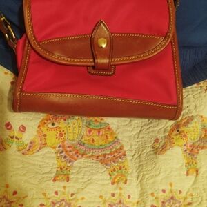 Dooney & Bourke Red and Brown Crossbody Bag